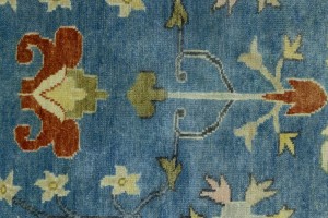 Blue Floral 10X14 Osh Chobi Oriental Rug
