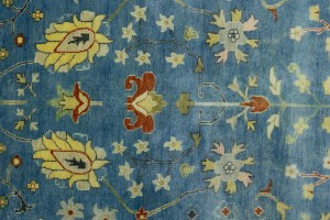 Blue Floral 10X14 Osh Chobi Oriental Rug
