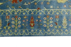 Blue Floral 10X14 Osh Chobi Oriental Rug