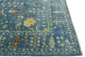 Blue Floral 10X14 Osh Chobi Oriental Rug