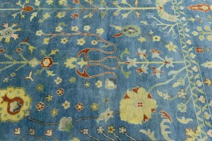 Blue Floral 10X14 Osh Chobi Oriental Rug