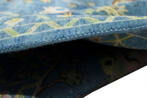 Blue Floral 10X14 Osh Chobi Oriental Rug