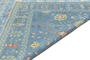 Blue Floral 10X14 Osh Chobi Oriental Rug