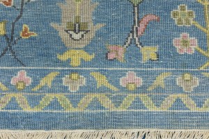 Blue Floral 10X14 Osh Chobi Oriental Rug