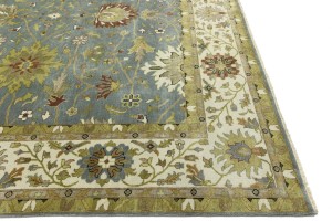 Blue-gray Floral Osh Chobi 12X15 Peshawar Oriental Rug