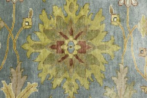 Blue-gray Floral Osh Chobi 12X15 Peshawar Oriental Rug