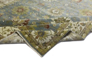 Blue-gray Floral Osh Chobi 12X15 Peshawar Oriental Rug