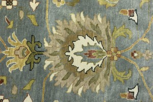 Blue-gray Floral Osh Chobi 12X15 Peshawar Oriental Rug