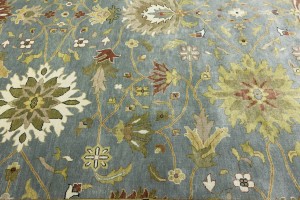Blue-gray Floral Osh Chobi 12X15 Peshawar Oriental Rug