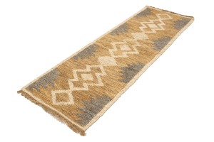 Cream Braided Style Jute Sumak 3X8 Modern Runner Rug