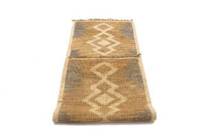 Cream Braided Style Jute Sumak 3X8 Modern Runner Rug