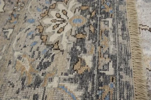 Multicolored Bamboo Silk 8X10 Distressed Modern Rug