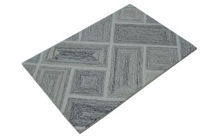 Multicolored Geometric 2X3 Hand-Tufted Modern Rug