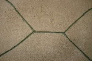 Beige Geometric Modern 4X4 Hand-Tufted Round Rug