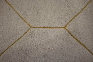 Beige Geometric Modern 4X4 Hand-Tufted Round Rug