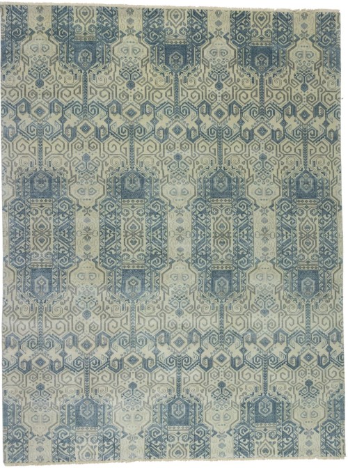 Cream Geometric 9X12 Contemporary Rug