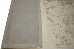 Distressed Cream Floral 4X6 Hand-Loomed Modern Rug