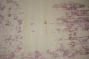 Distressed Cream Floral 4X6 Hand-Loomed Modern Rug