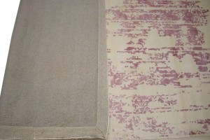 Distressed Cream Floral 4X6 Hand-Loomed Modern Rug