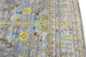 Gray Floral 12X16 Osh Chobi Oriental Rug