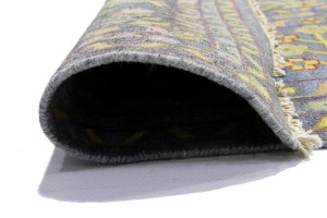 Gray Floral 12X16 Osh Chobi Oriental Rug