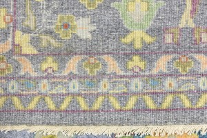Gray Floral 12X16 Osh Chobi Oriental Rug