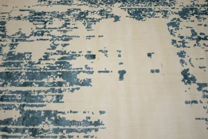 Distressed Slate Blue Floral 4X6 Hand-Loomed Modern Rug