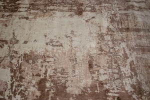 Distressed Brown Floral 4X6 Hand-Loomed Modern Rug