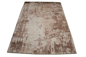 Distressed Brown Floral 4X6 Hand-Loomed Modern Rug