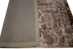 Distressed Brown Floral 4X6 Hand-Loomed Modern Rug