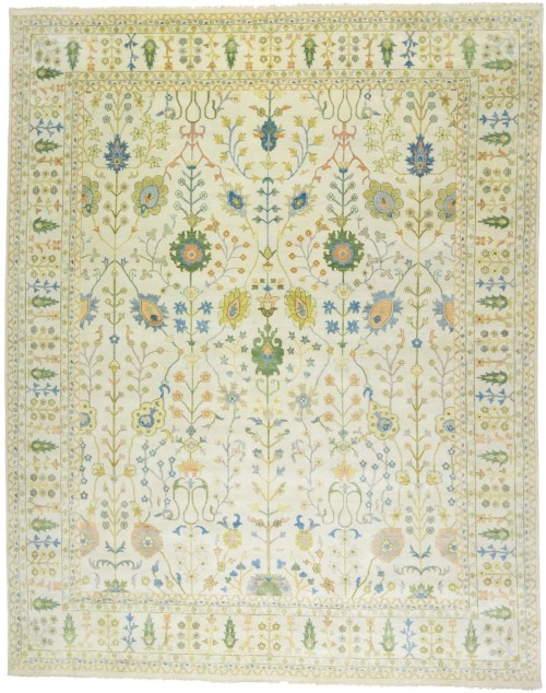 Ivory Floral 12X15 Osh Chobi Oriental Rug