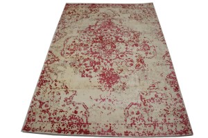 Distressed Red Bluff Floral 4X6 Hand-Loomed Modern Rug