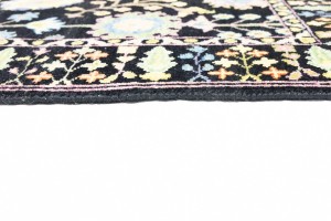 Black Floral 4X6 Osh Chobi Oriental Rug