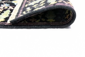 Black Floral 4X6 Osh Chobi Oriental Rug