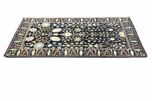 Black Floral 4X6 Osh Chobi Oriental Rug