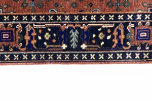 Rust & Navy Tribal 6X9 Indo-Joshaghan Oriental Rug