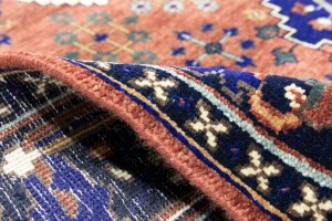 Rust & Navy Tribal 6X9 Indo-Joshaghan Oriental Rug