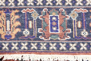 Rust & Navy Tribal 6X9 Indo-Joshaghan Oriental Rug
