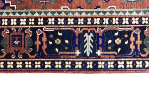 Rust & Navy Tribal 9X12 Indo-Joshaghan Oriental Rug