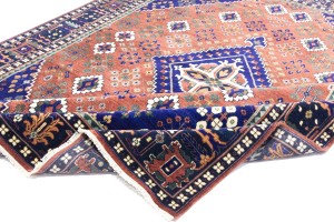 Rust & Navy Tribal 9X12 Indo-Joshaghan Oriental Rug