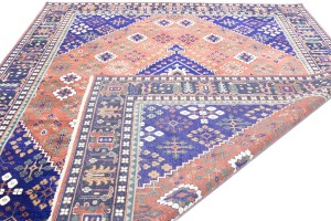 Rust & Navy Tribal 9X12 Indo-Joshaghan Oriental Rug