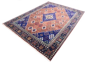 Rust & Navy Tribal 9X12 Indo-Joshaghan Oriental Rug