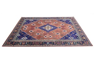Rust & Navy Tribal 9X12 Indo-Joshaghan Oriental Rug
