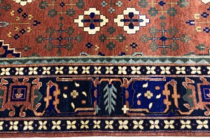 Rust & Navy Tribal 10X14 Indo-Joshaghan Oriental Rug