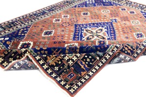 Rust & Navy Tribal 10X14 Indo-Joshaghan Oriental Rug