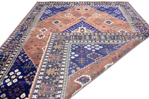 Rust & Navy Tribal 10X14 Indo-Joshaghan Oriental Rug