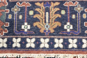 Rust & Navy Tribal 10X14 Indo-Joshaghan Oriental Rug
