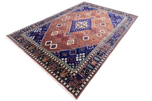 Rust & Navy Tribal 10X14 Indo-Joshaghan Oriental Rug