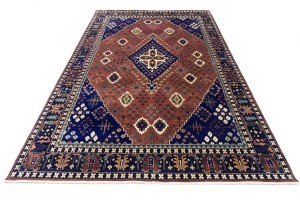 Rust & Navy Tribal 10X14 Indo-Joshaghan Oriental Rug