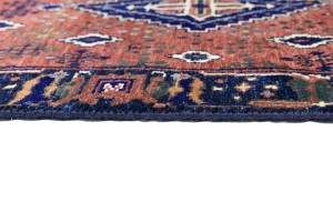 Rust & Navy Tribal 3X8 Indo-Joshaghan Oriental Runner Rug
